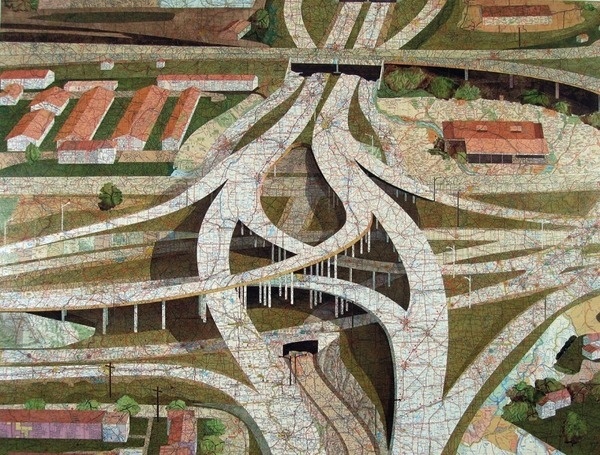 Matthew Cusick_207_905.jpg (800×607) #overpass #cusick #highways #roadways #matthew #maps