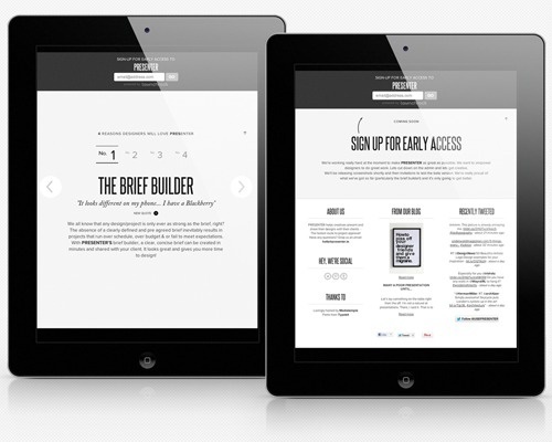 • PRESENTER is now on Behance! #responsive #design #web #typography