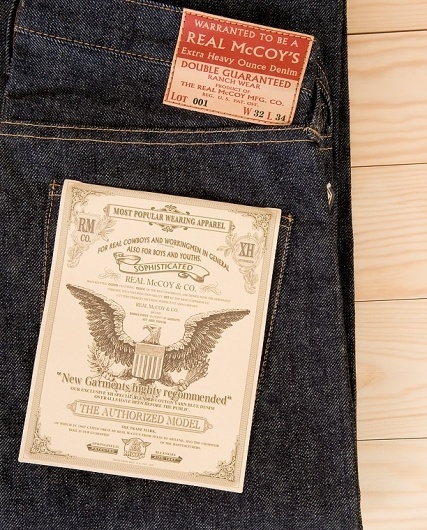 Love & Utility » The Real McCoys Jeans #design #graphic #label #tag #jeans