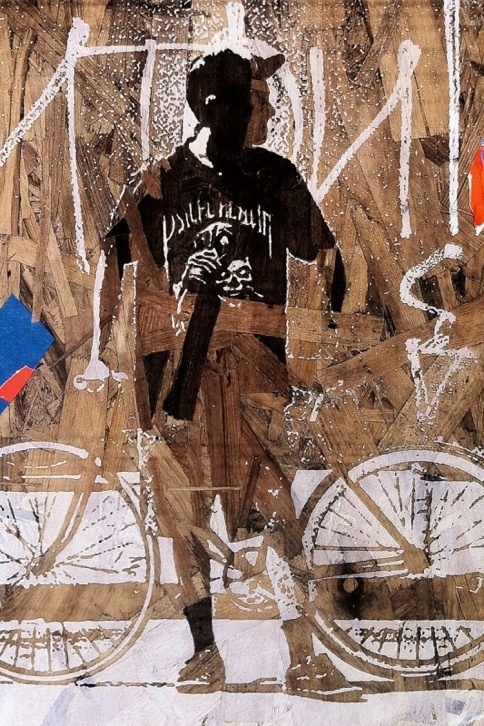 eyeone | seeking heaven #eyeone #white #graffiti #black #seeking #bicycles #photography #art #and #mixed #cycling #media #heaven