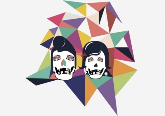 Ilosaarirock Festival Identities on the Behance Network #festival #rock #colorful #abtract #skull