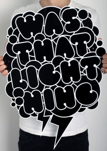 Was That Lightning? #illustration #perspex #typography