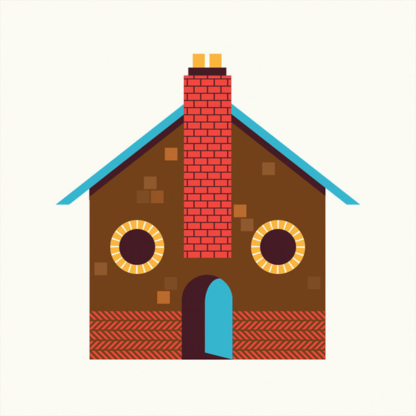 JasperGold_FacesinPlaces_01 #illustration #house #happy