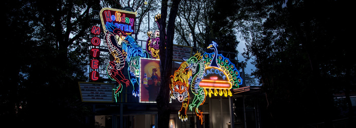 The Korean Pavilion at the Venice Art Biennale by Cody Choi and Lee Wan. #neon #signs #signage #korean