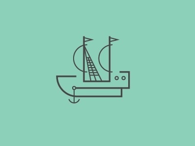 Dribbble - Ship by R A D I O #vector #line #illustration #ship #art