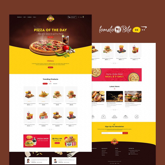 #TomatoBites #Fast #Food #Restaurant - #Opencart #MultiPurpose #Responsive #Theme | #TemplateTrip #eCommerce #Website #Design #Template