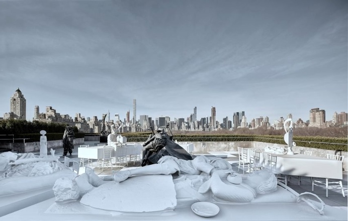 Theater of Disappearance Installation on roof of the Met in New York by Adrian Villar Rojas