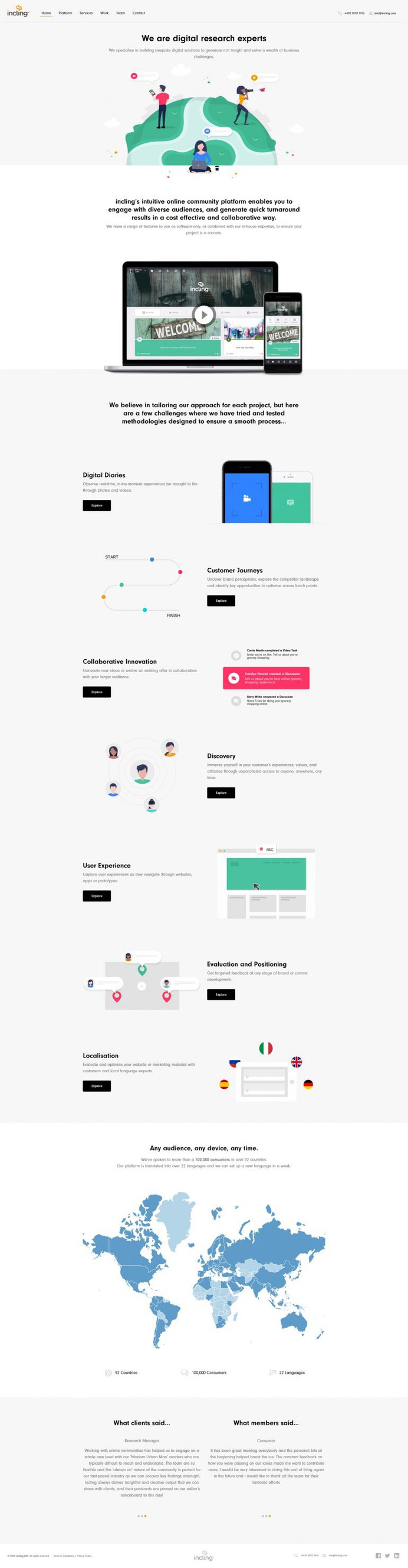Incling – Landing Page