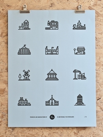Tim Boelaars — Buildings #icon #design #icons #texture #illustration #posters #poster #paper