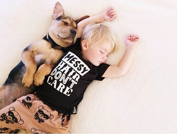 A Naptime Story with Dog and Baby – Fubiz™ #photography #baby #dog