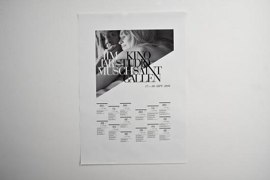 JIM JARMUSCH / CINEMA PROGRAM on the Behance Network #week #program #cinema #poster #dates #typography