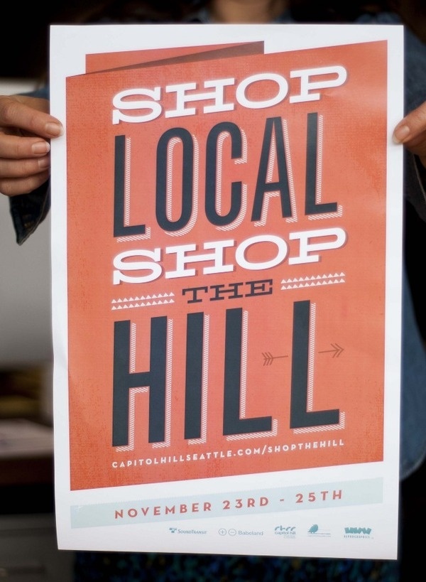 Shop The Hill #fold #angle #hill #shop #poster #typography