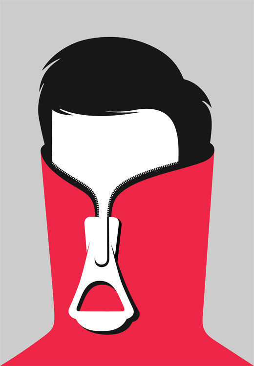 Shy Guy, by Noma Bar #inspiration #creative #design #graphic #illustration #character