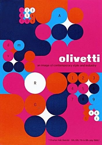 Olivetti Poster designed by Anna Monika Jost 1966 by ninonbooks, via Flickr #via #olivetti #1966 #flickr #ninonbooks #poster #designed #anna #jost #monika
