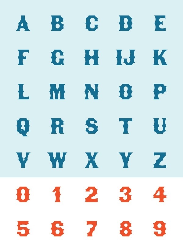 The Becker Gothics Concave #type #specimen #typography