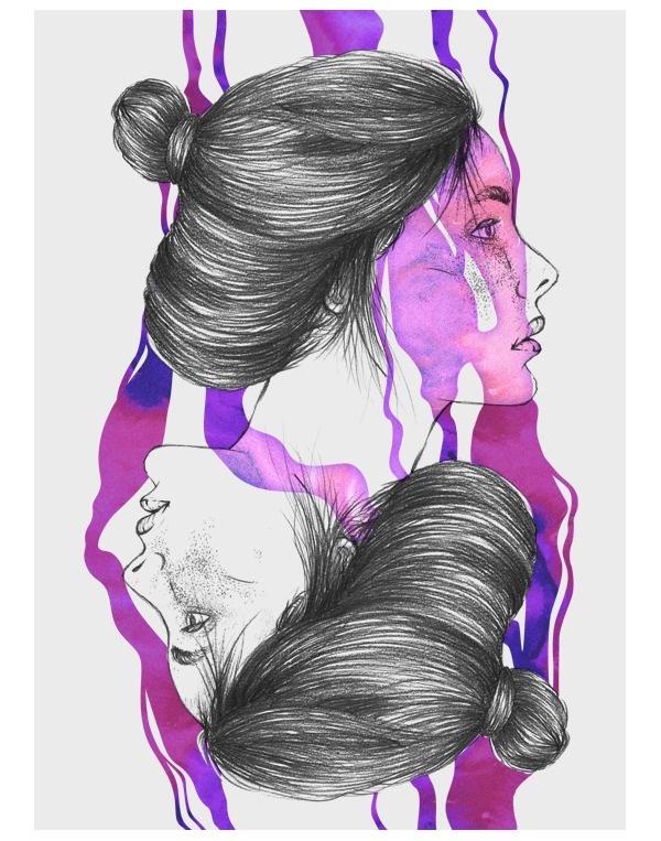 Girl on Behance #aquarel #alexandre #color #girl