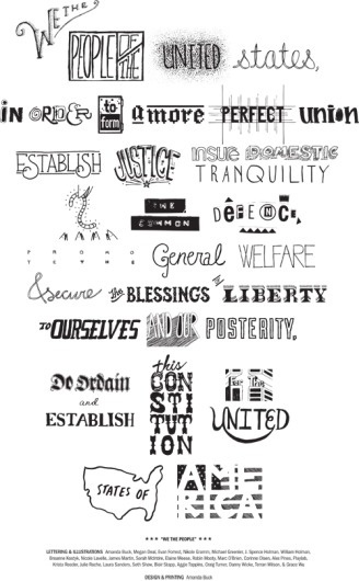 Amanda Buck We the People #sketches #letterpress #typography