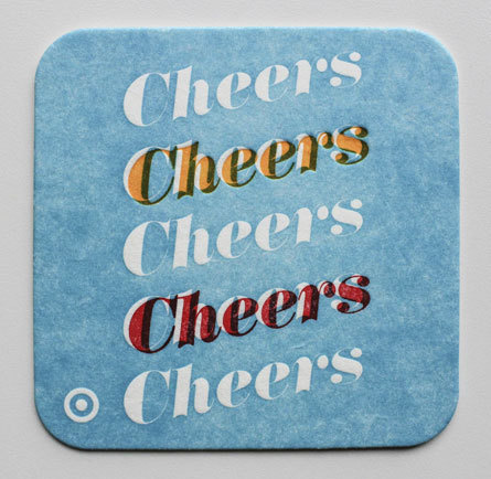 Allan Peters Target via www.mr cup.com #type #design #letterpress #coasters