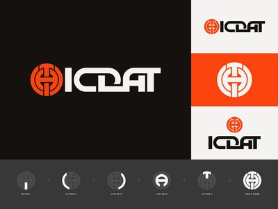 ICDAT Logo Type & Logo Mark Monogram Concept Design concept logo designer identity minimal branding brand identity type monogram logo monogram logo mark design logo design mark logo mark custom type typeface