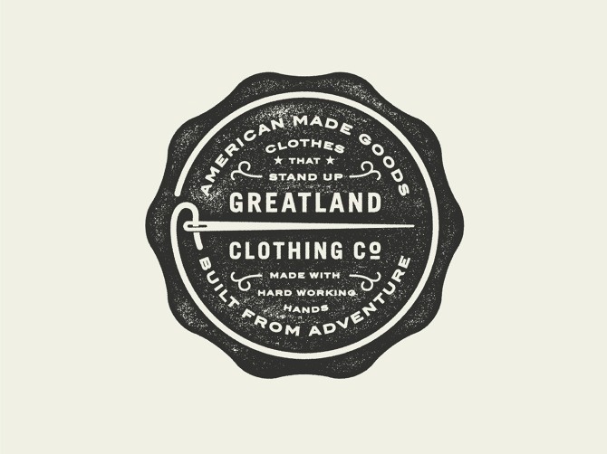 Greatland - Allan Peters #logo #badge #typography