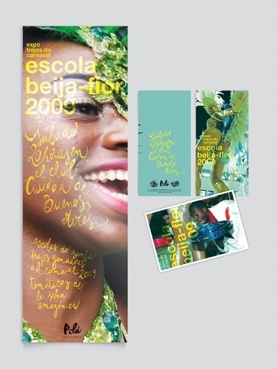Beija Flor Exhibition - Poster & Flyer on the Behance Network #illustration #typography #poster #calligraphy #flyer #brazil #rio de janeiro