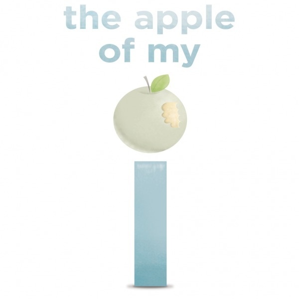 Luke Ferrand Studio #apple #bite #eye #illustration #blue #typography