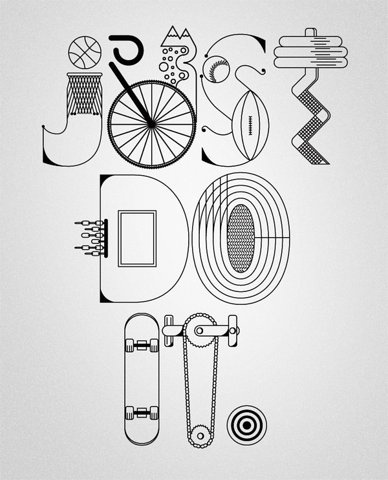 FFFFOUND! | NIKE x Type illustrations 2010 on the Behance Network #lettering