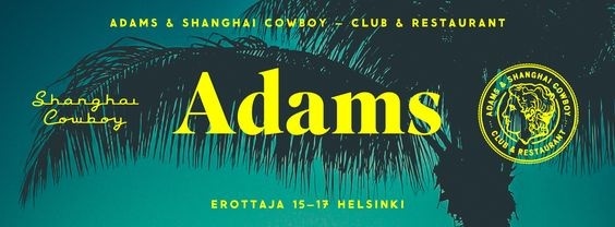 ADAMS Club & Restaurant website. Design: Tony Eräpuro #coverphoto #facebook #promotion #graphicdesign