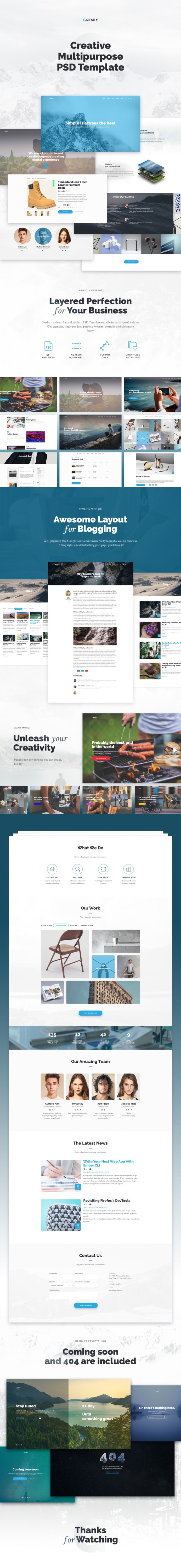 Gatsby PSD Template