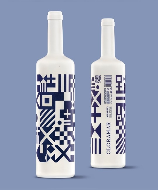 Diseño de Botella de Vino Albariño - Sidecar Logroño #ocean #spain #bottle #packaging #vino #logroo #marino #wine #sidecar #sea #botella #blue #albario