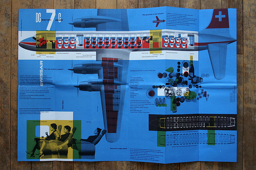Penrose Annual no.52 from 1958, Swissair leaflet (viaÂ Andy Field (Hubmedia)) #plan #plane #manual