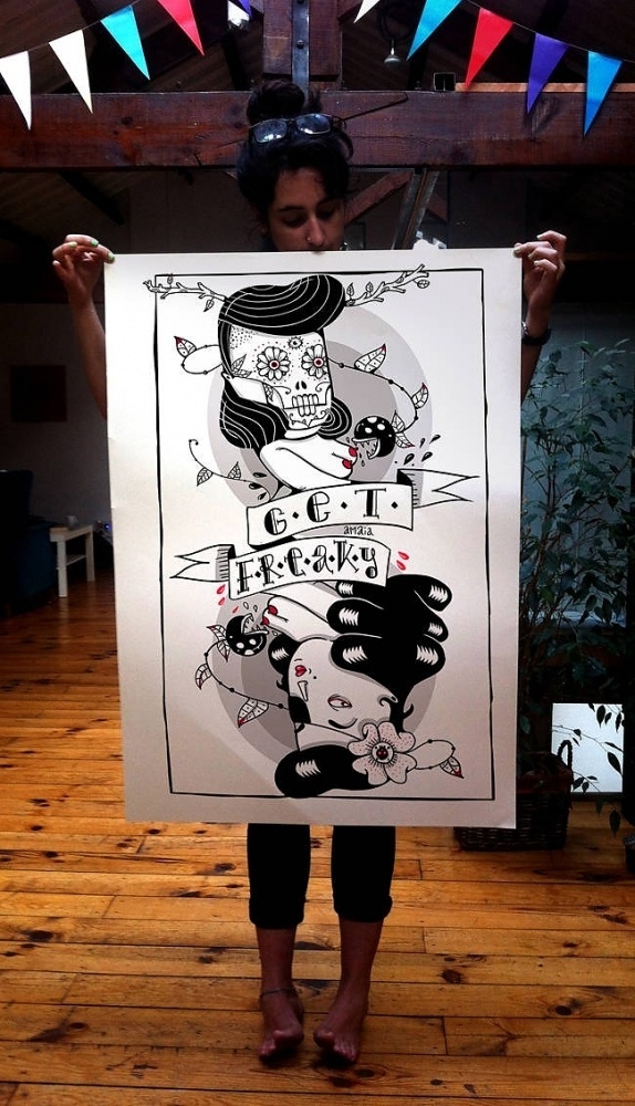 Amaia Arrazola Illustration #dia #design #de #poker #illustration #poster #muertos