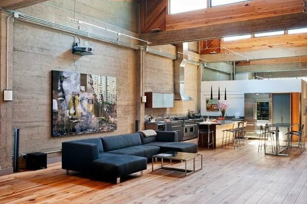 SF Loft | Wardell+Sagan Projekt #interior #loft #concrete #home #wood #kitchen #sf