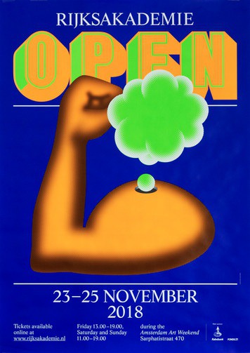 "Rijksakademie Open" poster, 2018, by Laucke Siebein, Netherlands