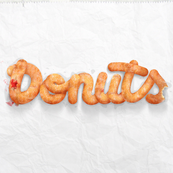 Donuts type treatment. #nicko #phillips #donuts #food #typography