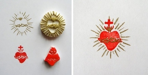 I S A - by Lilimandrill #heart #ink #rubber #stamps #sacred #lilimandrill