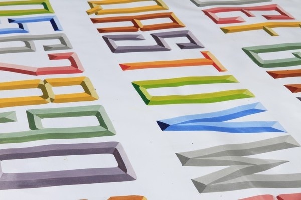 Painter Umesh close up #font #lettering #layered #sign #painting #dimensional