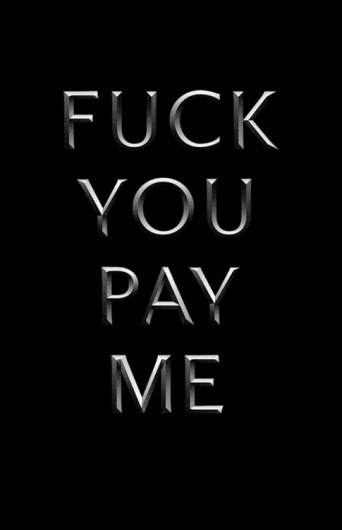 Typography inspiration example #499: (1) Carlos Bull / Pinterest #fuck #you #design #graphic #black #letter #typography
