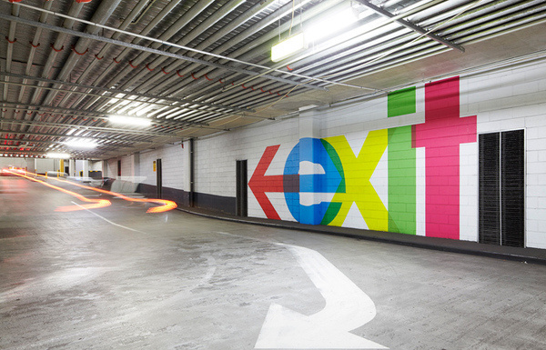 QV Carpark #carpark #avant #color #bold #wayfinding #winning #award #garde #colour