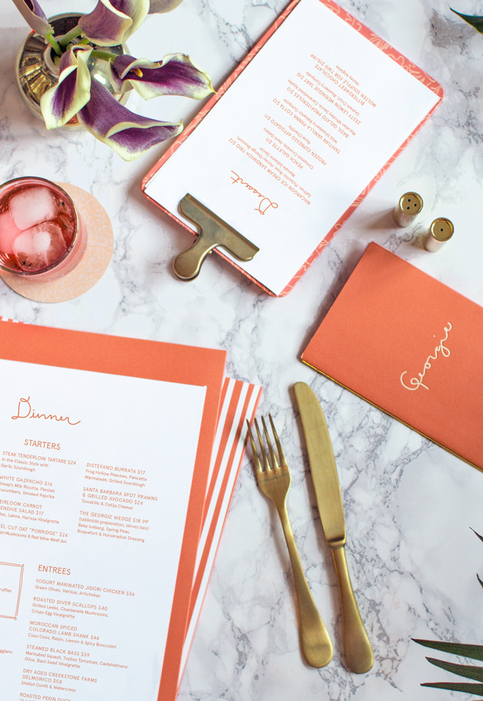 Georgie Restaurant Branding by Sandy Ley #menu #restaurant