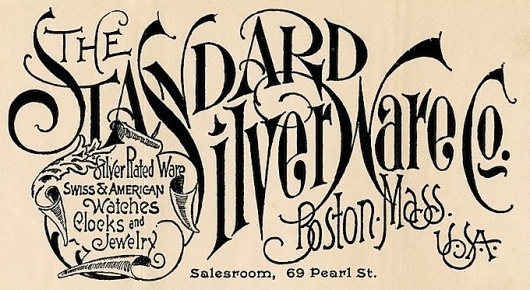 Standard Silver Ware Company | Sheaff : ephemera #lettering #retro #vintage #texture