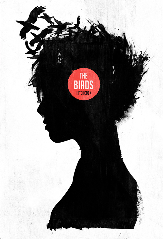 Re-envisioned Hitchcock Movie Posters #illustration #poster