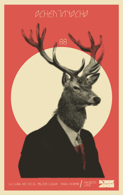 KORCHO #illustration #art #poster #moon #deer #dear #korcho