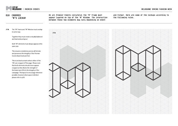 Melbourne Spring Fashion Week Concept & Guidelines on Behance #creative #spring #white #sarita #week #city #design #of #black #melbourne #saritawalsh #identity #and #fashion #logo #communication #3d #walsh