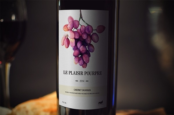 LE PLAISIR POURPRE - Wine Label on Behance #label #wine