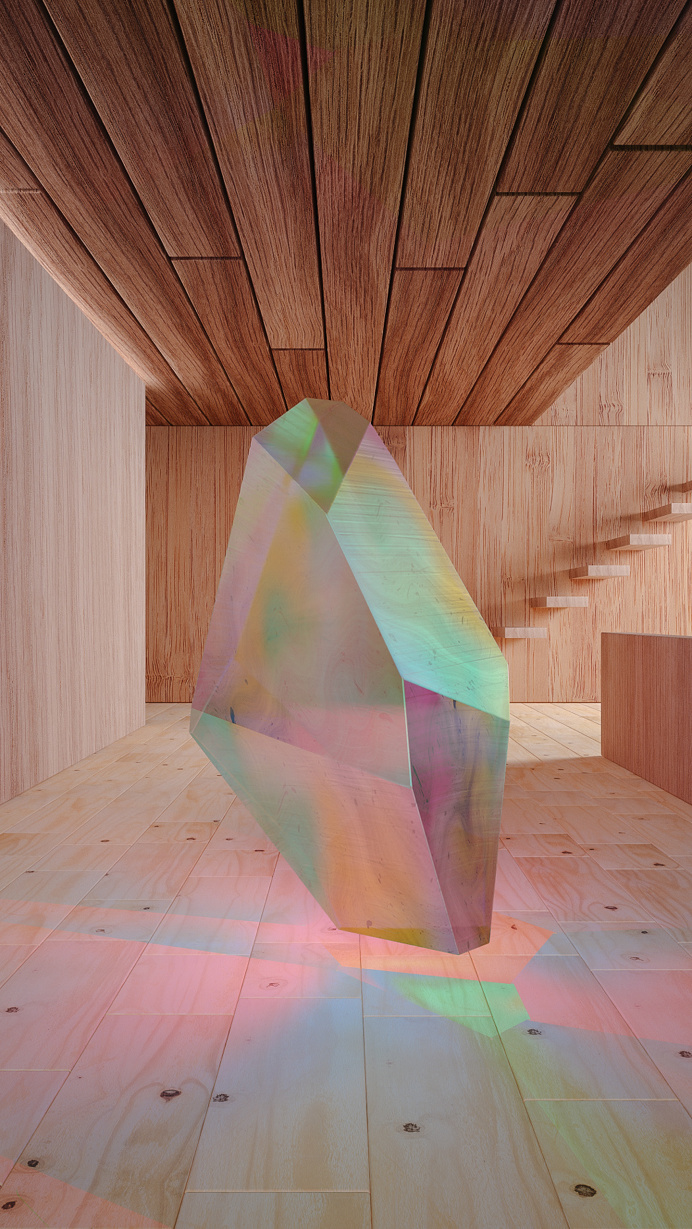Crystal Series #wood #3D #iridiscent #animation #architecture #colour #minimal #crystal