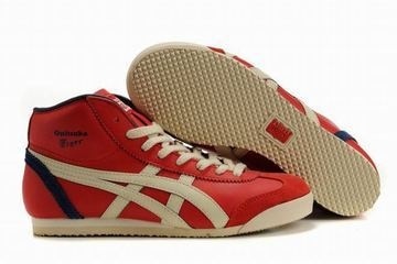 Onitsuka Tiger Mexico 66 Mid Red/Beige/Dark Blue Women's #shoes