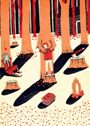 Tree Hugging - Patrick O'Leary Illustration #illustration #tree #hug