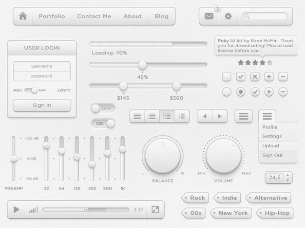 Complete ui elements with white interface Free Psd. See more inspiration related to White, Elements, Ui, Psd, Material, Interface, Horizontal, Complete, Psd material and Interface elements on Freepik.