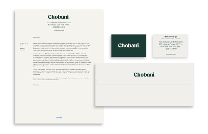 New Logo, Identity, and Packaging for Chobani done In-house